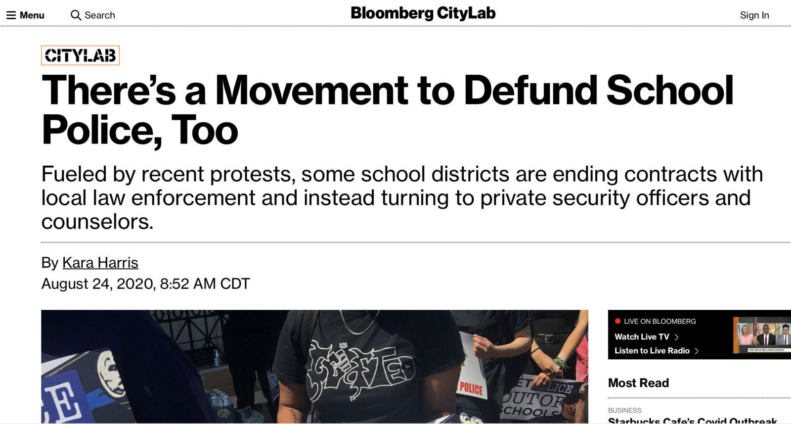 activist passing out posters