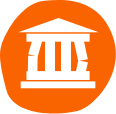 orange break up large banks icon 