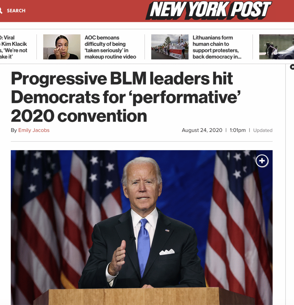 Joe Biden speaks at the 2020 DNC