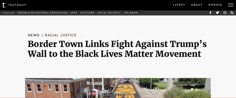 picture of a defund the wall mural