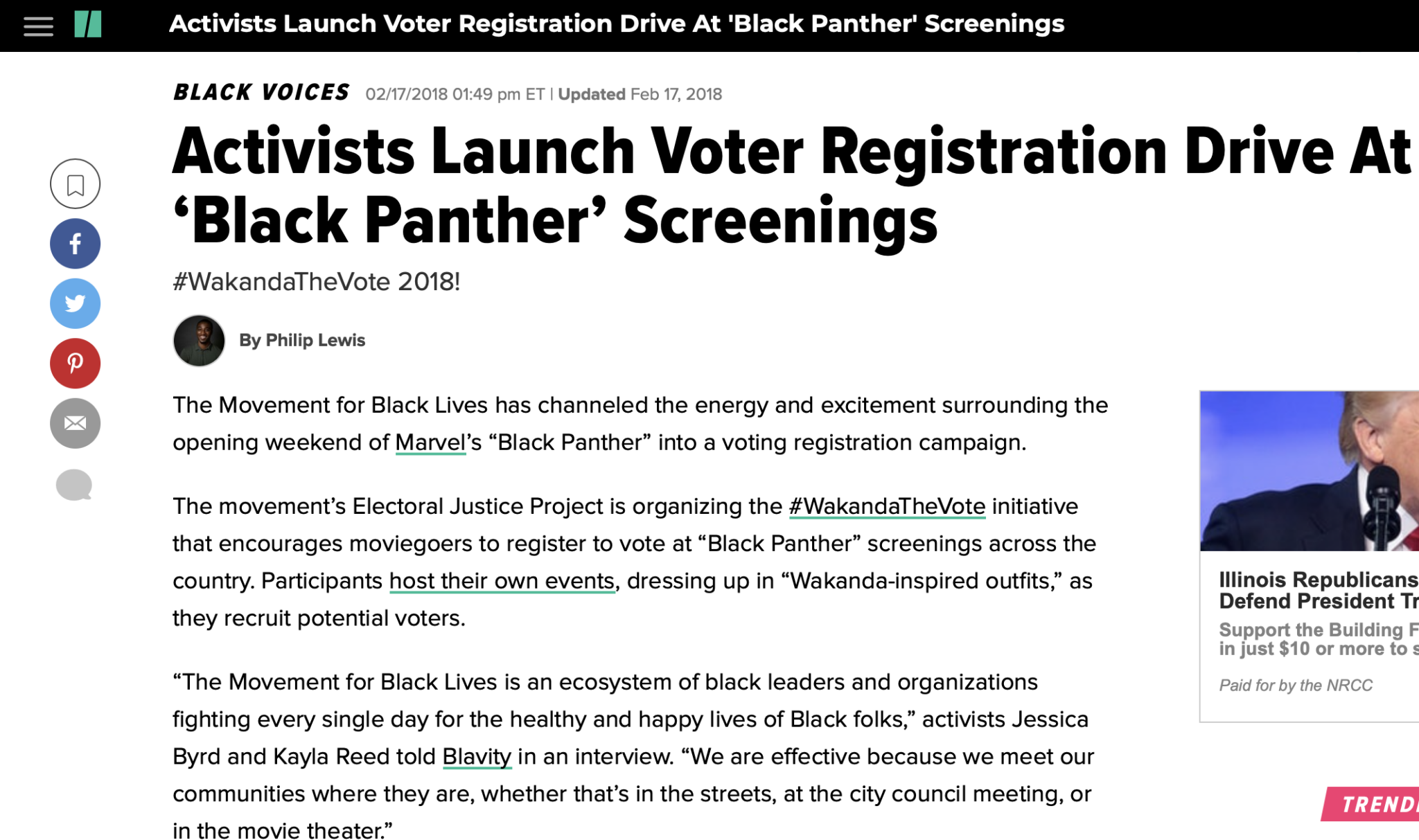 Wakanda the Vote on HuffPost