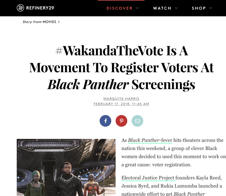 Wakanda the vote Refinery29