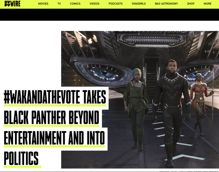 Image of article about Wakanda The Vote on SyFy.com