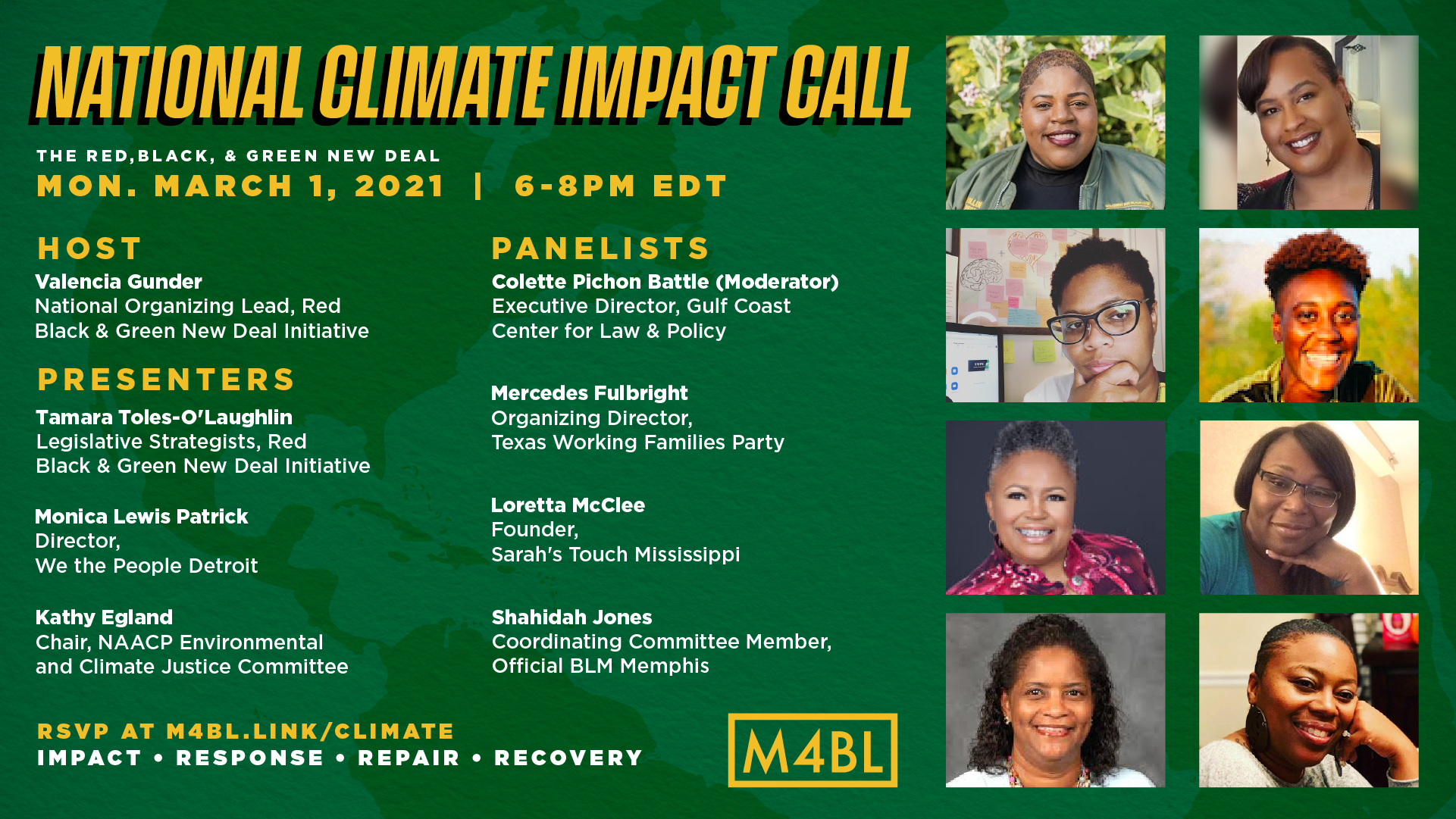 M4bl National Climate Impact Call The Impact Of Climate On Black Lives M4bl